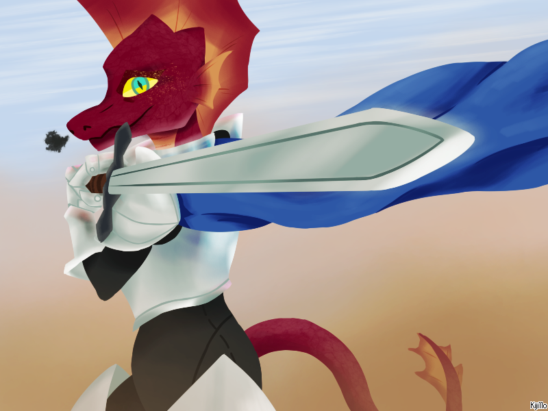 Kijillo's tweet photo. [AF12] En garde! #artfight #artfight2026 #dnd #dragonborn https://t.co/TsQqZqBFgx