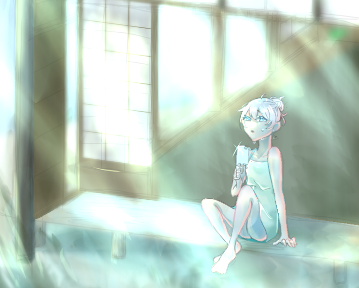Luleru_0124's tweet photo. 夏イラスト https://t.co/j0nS86B5ku