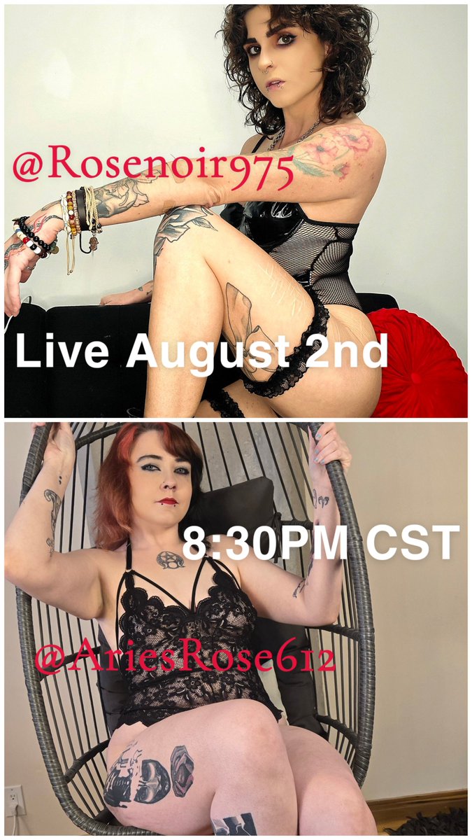 I_Am_Escher's tweet photo. These 2 are so fucking hot when they get together and are given motivation so be sure to sub and join @Rosenoir975 and my sexy lady @AriesRose612 on Sunday! https://t.co/ayESSVj08O