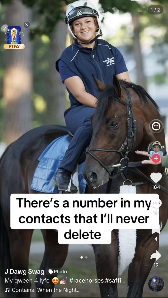 SwifttKirk's tweet photo. Im a @TheMichelleYu fan. She always has represented horse racing . Only person that can slander Saffie from now on is this excercise rider. She gets a pass cause she did some funny troll shit to Saffie lol but Ill come for her ghetto ass down road but she can slide now https://t.co/7mk32jgoWb