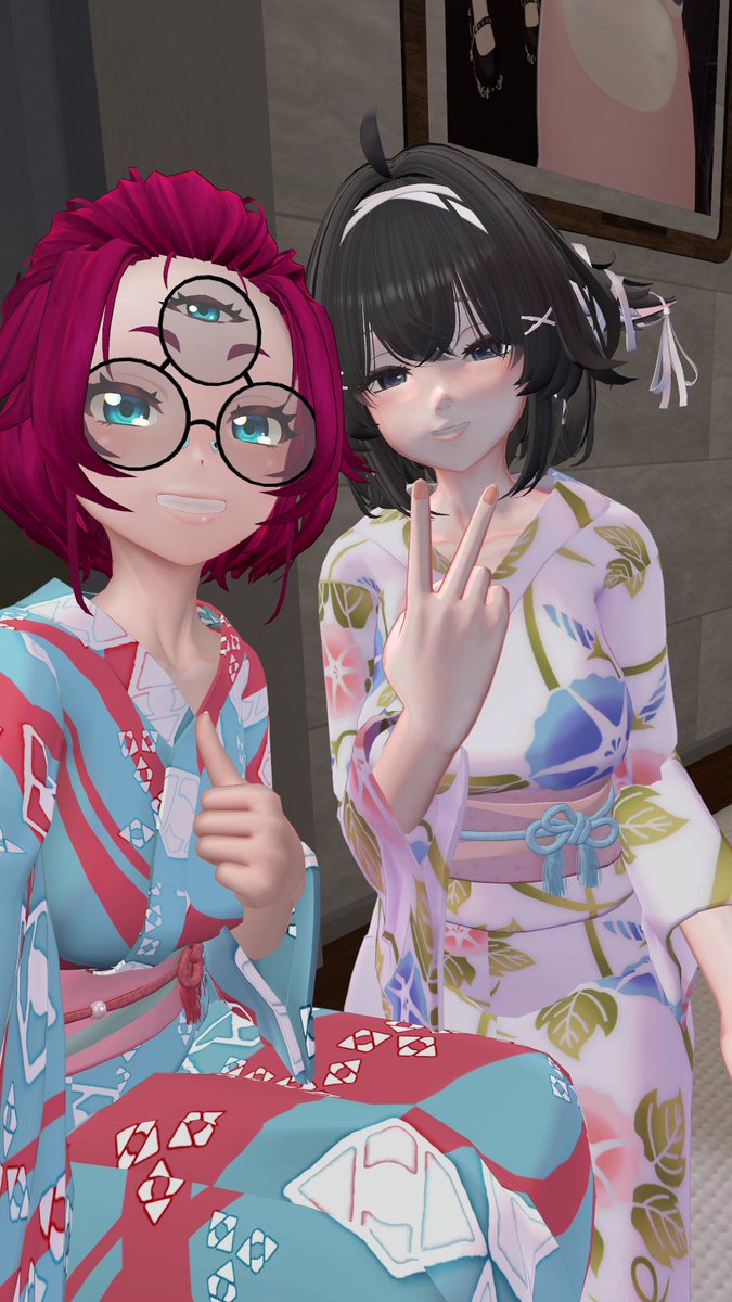 hutabosi777's tweet photo. 浴衣は良いゾ！！

#今日のVRChat
#Lurunet https://t.co/pOHKm5OcUm