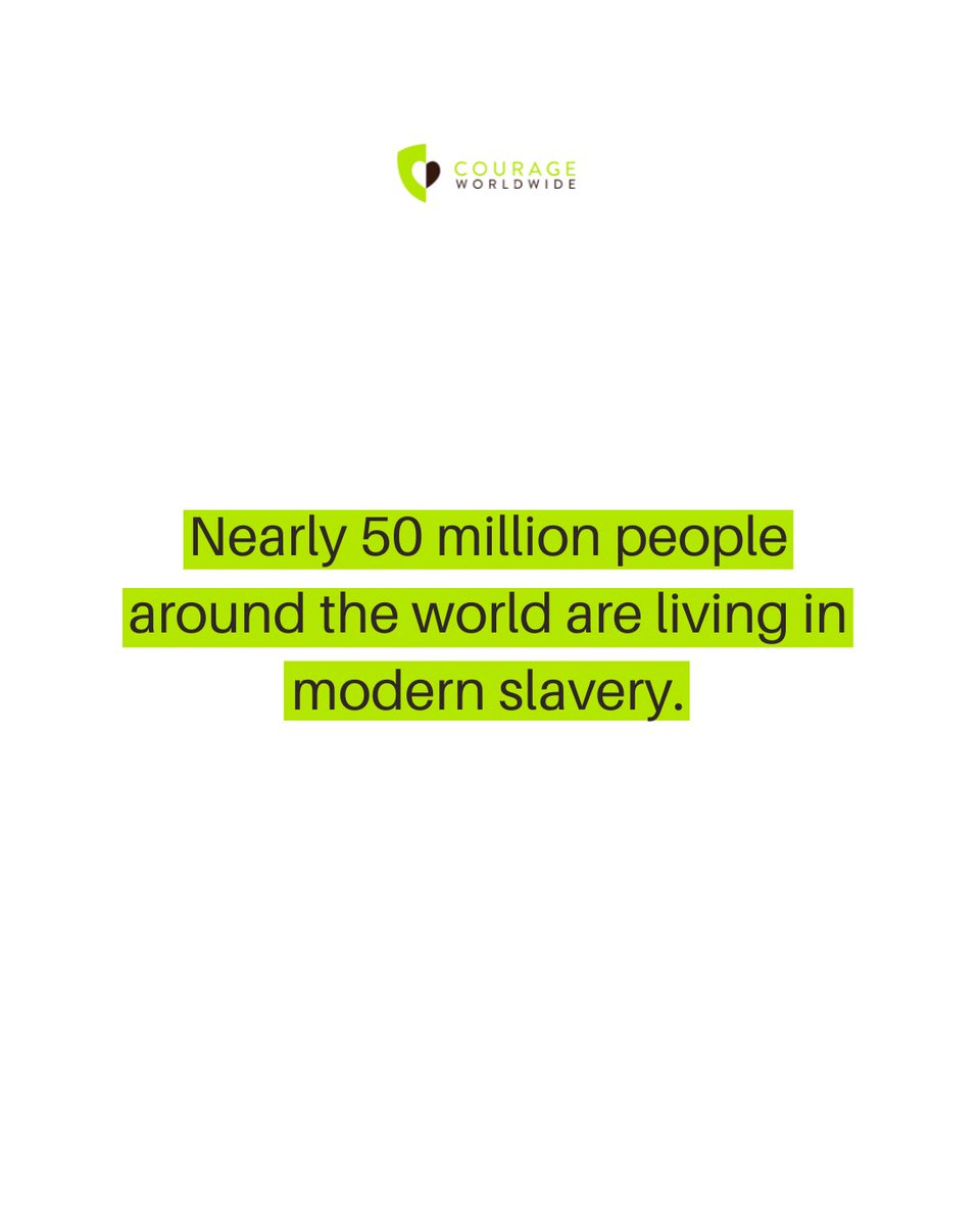 CourageWorld's tweet photo. Tomorrow is World Day Against Trafficking in Persons.

Join us tomorrow as we share why this day matters - and how we can bring hope and healing to those who need it most.

Source: International Labour Organization (ILO) and Walk Free. Global Estimates of Modern Slavery (2022). https://t.co/UsaWjVIcL9