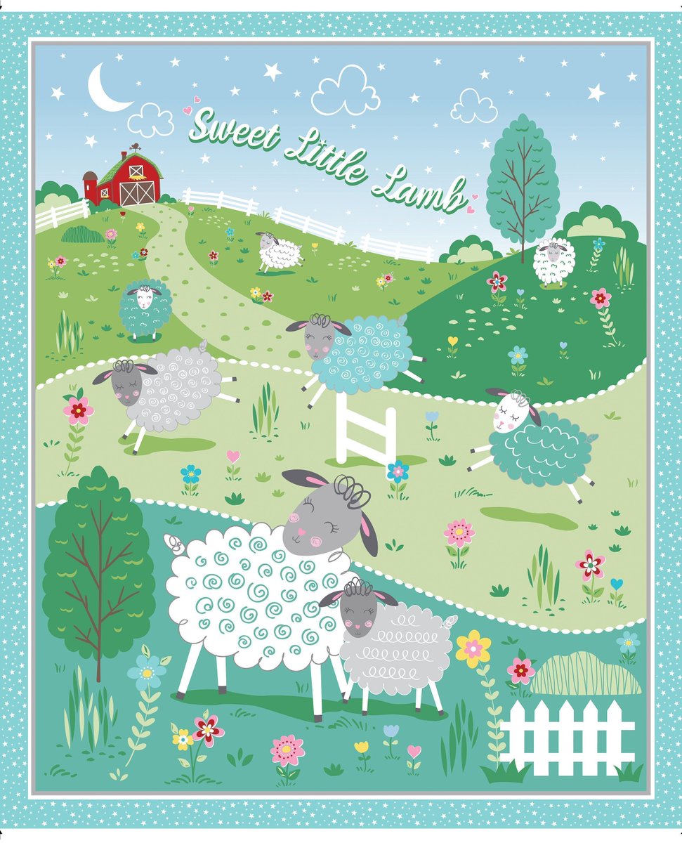 howarths63's tweet photo. #Delightful #lambs frolic among stars and swirls in soothing green, blue, and gray. The #panel is ideal for a #quilt, creating a perfect bedtime scene. #Gender-neutral nursery decor, baby quilts, diaper bags, or #babyshower gifts—it's simply sew sweet! https://t.co/FhUyntuW1j https://t.co/jZopkucijU
