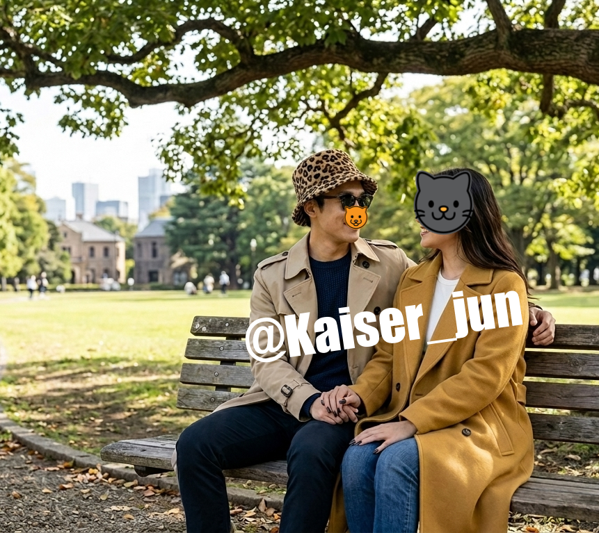 Kaiser_jun's tweet photo. おしゃれなデザイナーさんと公園でぶらぶら散歩して、ベンチでのんびり。暖かい日だったのでクレープ食べて、その後はいつも通りイチャイチャ甘々で夜まで過ごしました✨ https://t.co/jr2epopX7C