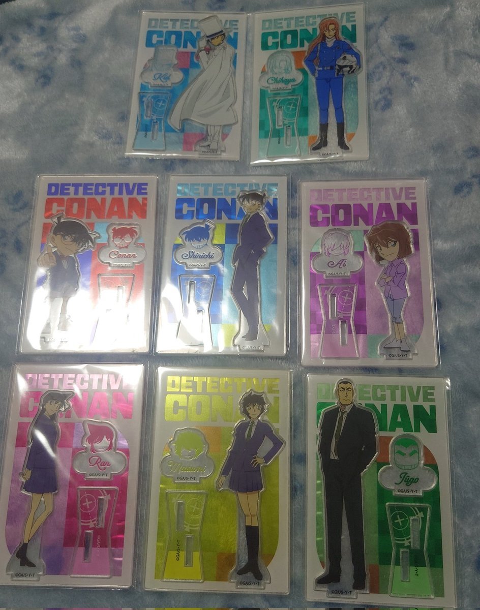 akizakura_uraka's tweet photo. 【交換/譲渡/買取】名探偵コナン 2ピースアクリルスタンド
譲）コナン 蘭 新一 灰原 千速 重悟 世良 キッド
求）固定求
または定価＋送料

・最上段は最優先求との交換か、8点全てまとめて譲渡のみ
・2段目も譲渡は最下段含めて優先
・譲渡は3点〜、交換は1点〜
・初回お取引ツイフィ必読 https://t.co/UkupgeHTuL