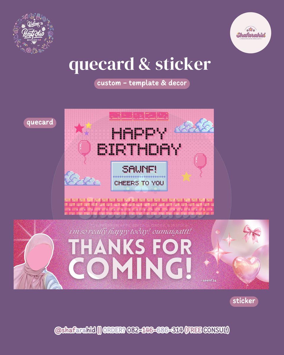 shafarahid's tweet photo. hi dear! ini portofolio edit kitaa ❤👋🏻
tersedia dalam beberapa template &amp; custom design (snk berlaku) 😉
jadi, bisa konsul gratis dulu sebelum order, thank you 🙏🏻
#jasaedit #jokiedit #canva #capcut #zonauang https://t.co/oU9Msr1wzn