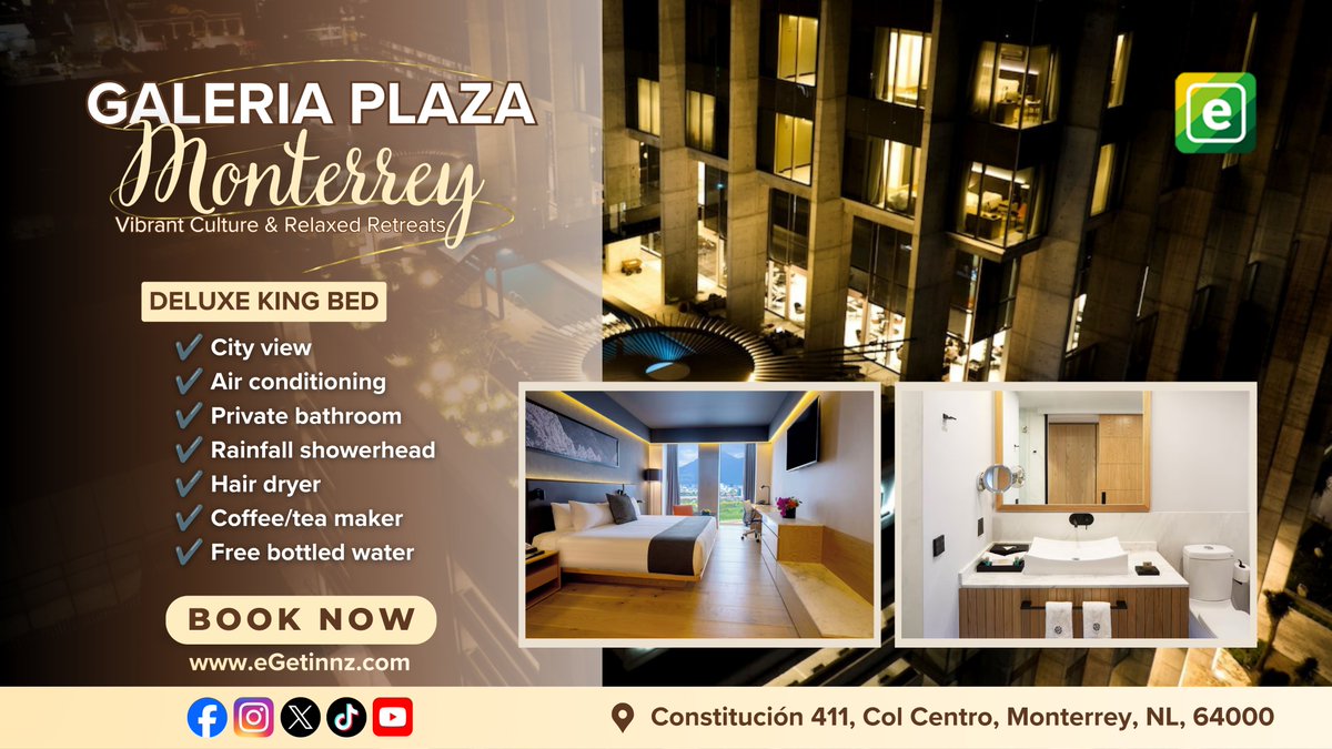eGetinnzPH's tweet photo. https://t.co/6zfCNeDl3I | Explore Monterrey 🇲��

Modern city vibes, incredible food, and unforgettable experiences await in Monterrey. ✨

🌐 Book via https://t.co/6zfCNeDl3I

#eGetinnzUSA #Monterrey #Mexico #TravelMexico #InternationalTravel #CityEscape #TravelAbroad https://t.co/MHRlcR95uo