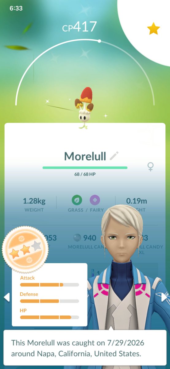 vaniemermaid's tweet photo. It has been a long time since I finally caught my 2nd #shinymorelull ! Ready to complete the shiny family collection 😅
#pokemongo #pogo #shinypokemongo https://t.co/WEnopRLJZU