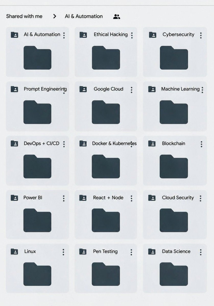 Survi235918's tweet photo. All Paid Courses (Free for First 4500 People).

 𝗣𝗮𝗶𝗱 𝗖𝗼𝘂𝗿𝘀𝗲 𝗙𝗥𝗘𝗘 
 1. Artificial Intelligence
 2. Machine Learning
 3. Prompt Engineering
 4. Claude, ChatGPT, Grok
5. Data Analytics
6. AWS Certified
 7. Data Science
8. BIG DATA
9. Python
 10. Ethical Hacking https://t.co/K6f7qCag3o