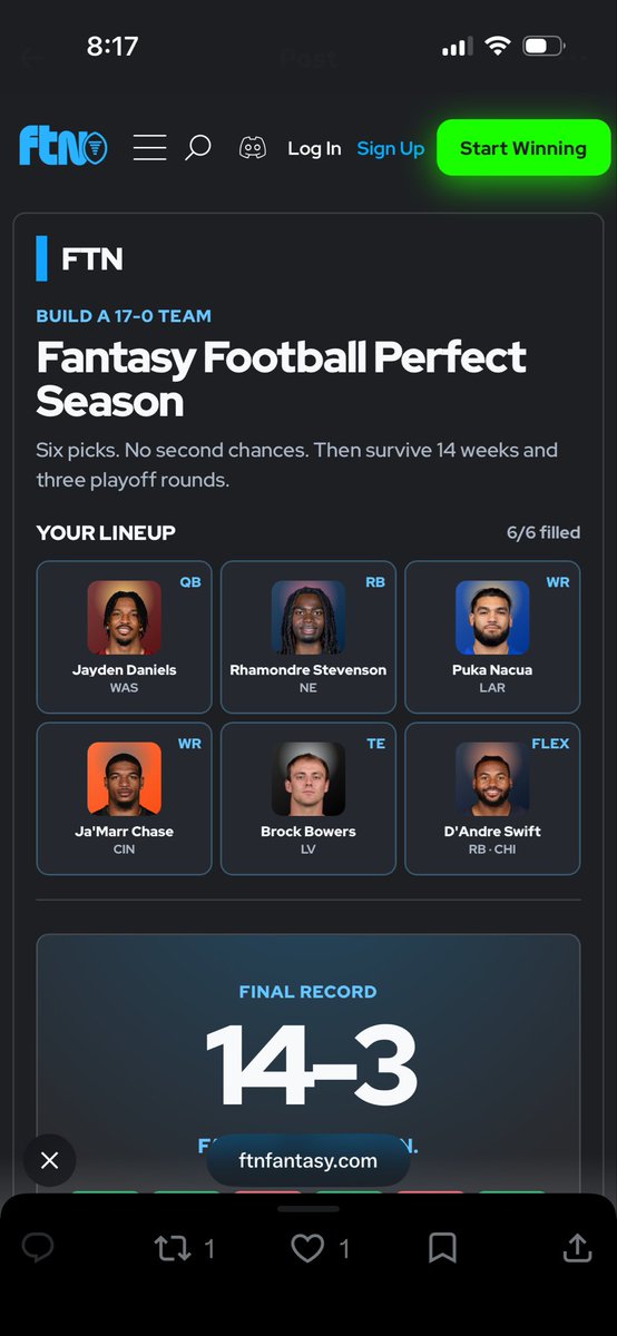 Xfitnut77's tweet photo. @FTNFantasy ain’t no way https://t.co/rewYHx1hCG