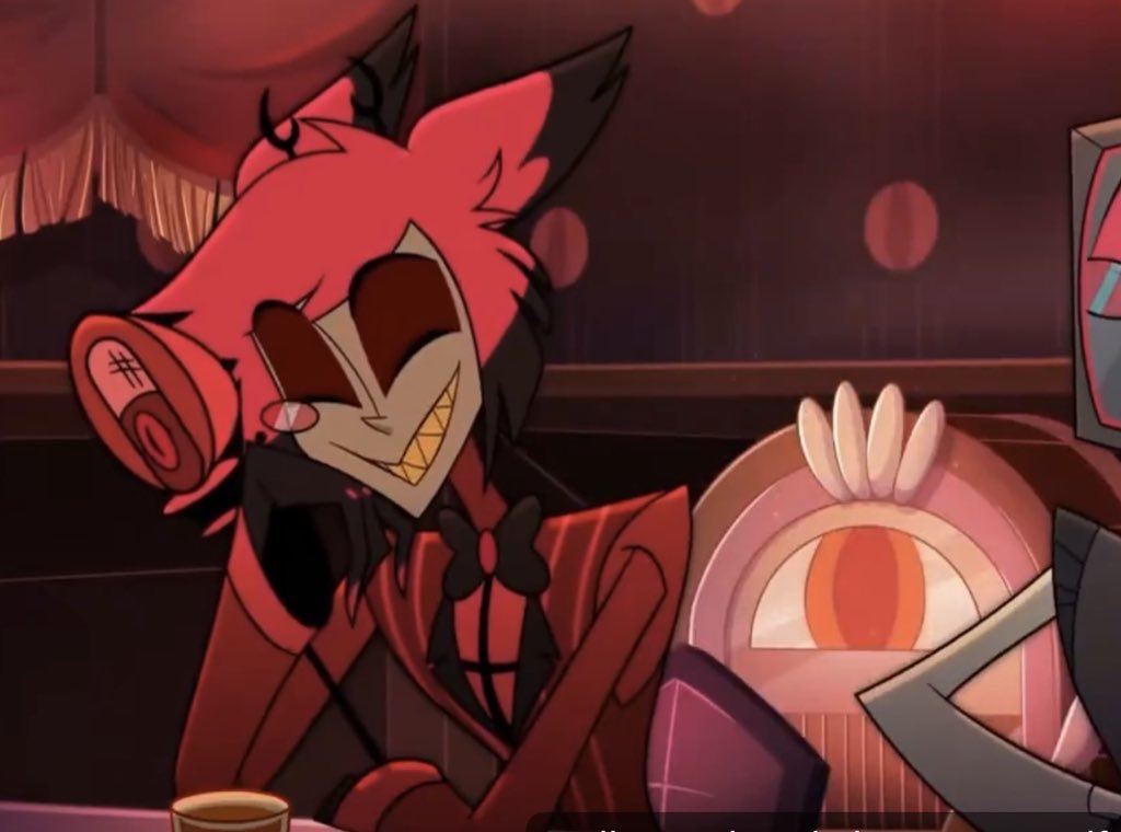 Firy_Fox's tweet photo. Had Alastor giggling blushing twirling his hair n shit 😭 https://t.co/fNWGFASRO9