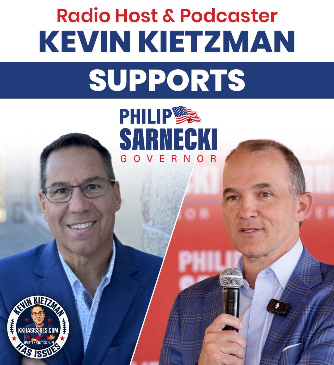 Philip_Sarnecki's tweet photo. Kevin Kietzman announced on his radio show this morning that he is voting for my campaign! 

Make sure you join him by voting early or on August 4! 

It’s time to retire the career politicians! 

We are going to win, together!

@kkhasissues https://t.co/0bpBlOEFSy