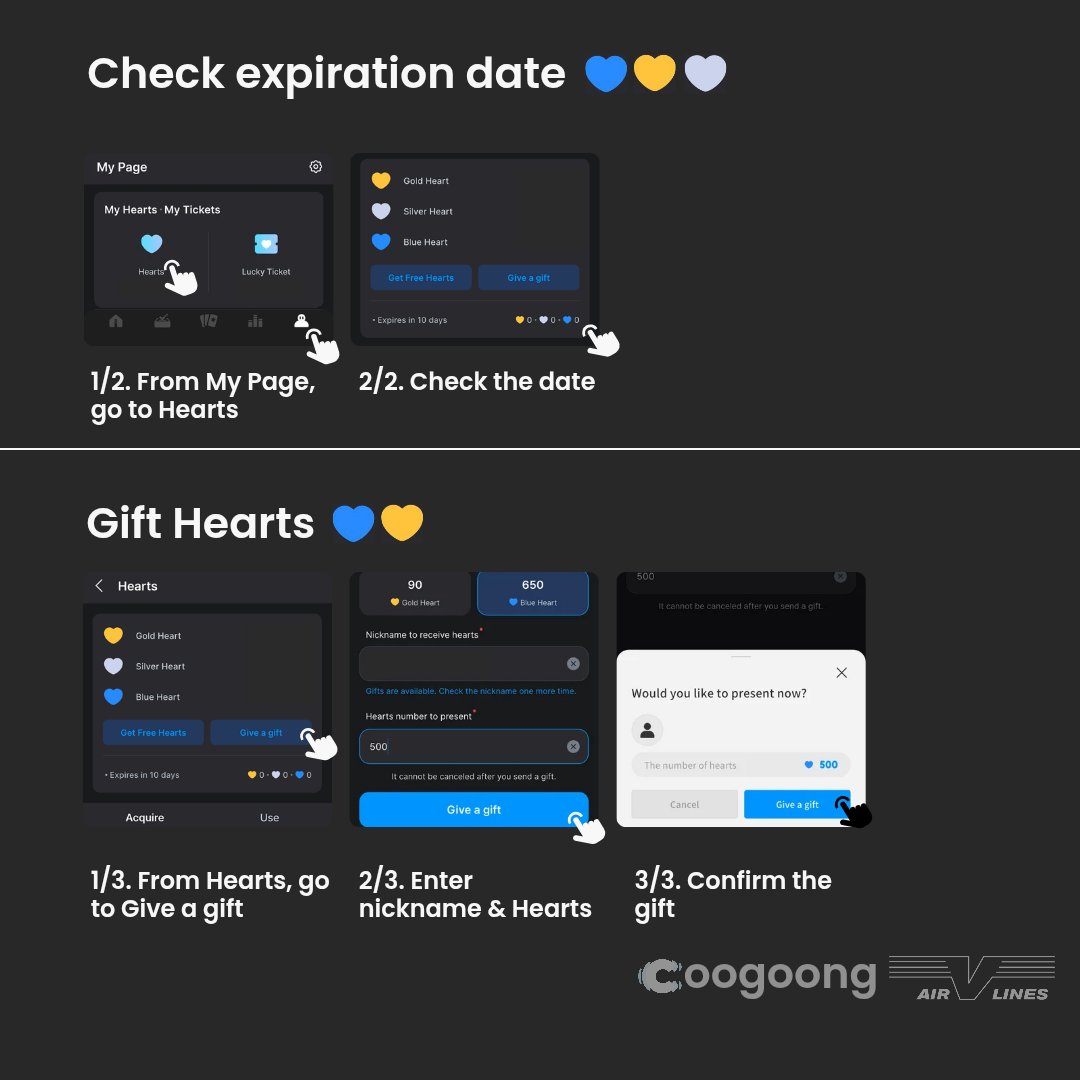 WayV_Airline's tweet photo. 📌 How to Sign Up, Purchase and Collect Hearts, Check Expiration Date and Gift Hearts https://t.co/LwDmaGTXa3