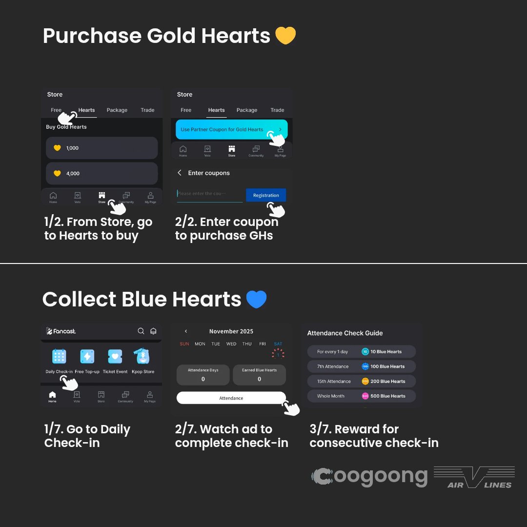 WayV_Airline's tweet photo. 📌 How to Sign Up, Purchase and Collect Hearts, Check Expiration Date and Gift Hearts https://t.co/LwDmaGTXa3