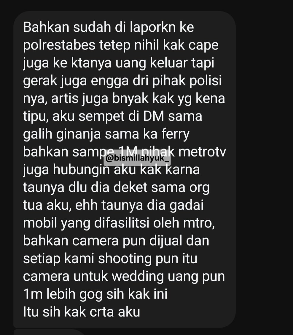 bismillahyuk_'s tweet photo. "Keluarganya Nabila Gardena, Genny, &amp; Dindra mah old money."

GONG! Bapak Kandung nya ternyata PENIPU HANDAL 🤯🔥 

Bahkan artis pun kena tipu sama dia. Salah satunya Ferry Irawan, Galih Ginanjar. Bahkan sampai gadai mobil yg difasiilitasi oleh MetroTV 🫣 https://t.co/0MgQ8REcZx