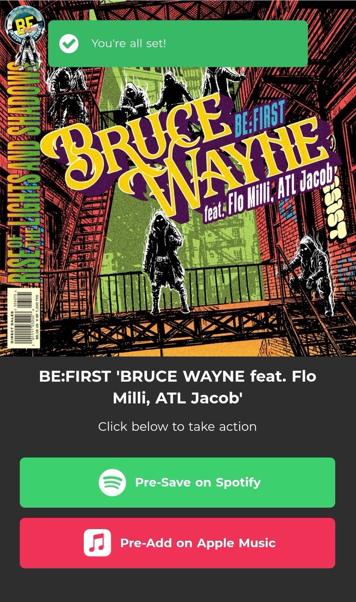 Aozora_BF02's tweet photo. ／
大至急‼️‼️‼️
＼

Pre-Save &amp; Pre-Add がきてたよーー！！！
リリース前に大至急やってきてね

BE:FIRST / BRUCE WAYNE feat. Flo Milli, ATL Jacob
🔗https://t.co/ee3GYKNlRR https://t.co/0exe5tDjI1