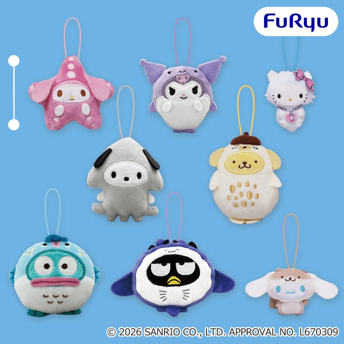 HNGDN_goods's tweet photo. ／
📢8月4週発売⚠️
⋐【FuRyu】ハンギョドンプライズまとめ ⋑
＼

フグやサウナ、巻き寿司などいろんなハンギョドンのマスコットがプライズにて登場決定🐡🧖🍣💙🐟
発売をお楽しみに🕺🪩

🍥ぺたんこ着ぐるみマスコット～海のいきもの～（約8cm）
https://t.co/DMAIe1TQzf
🍥はぴだんぶい サウナマスコット（約9.5cm）
https://t.co/3LRDXMhBPG
🍥巻き寿司マスコット（約7cm）
https://t.co/ClRctgdYj7