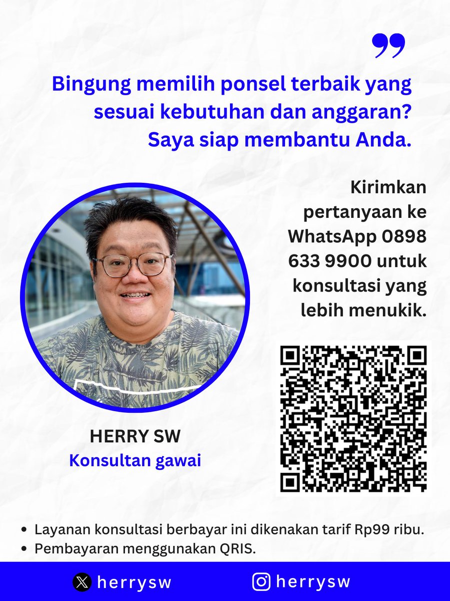 herrysw's tweet photo. Pecah telur.😁

Kemarin saya mendapatkan klien pertama konsultasi berbayar jilid kedua. Saya istilahkan jilid kedua karena saat pandemi Covid-19 saya pernah menawarkan layanan serupa. Layanan itu ditutup pada 1 Januari 2024.

Kini konsultasi berbayar via WhatsApp saya buka lagi. Layanan konsultasi gratis melalui Padlet tetap tersedia.

Kalau ada yang tertarik menjadi klien kedua, ketiga, dan seterusnya, silakan mencermati salindia yang saya sertakan.