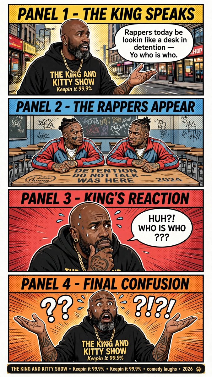keepinit999's tweet photo. Rappers who look like a detention desk https://t.co/uW4H3bM2jR