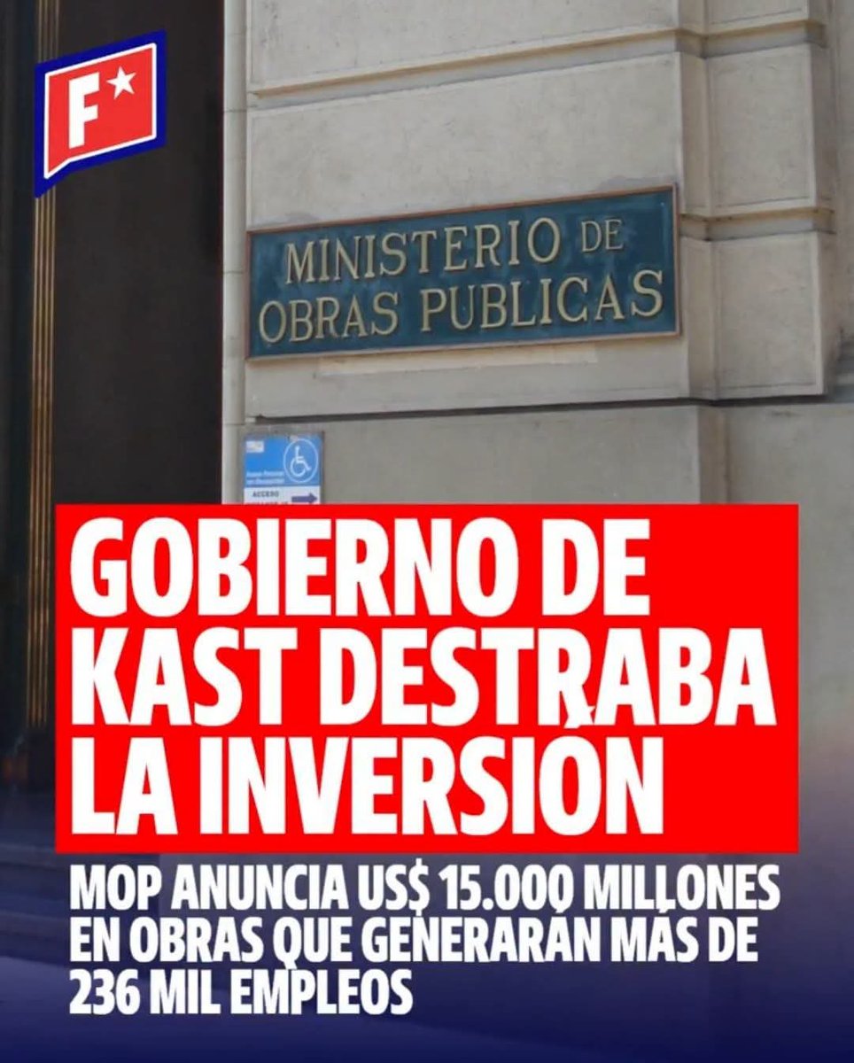 CarlaTornasol's tweet photo. MOP anuncia US$ 15.000 millones en inversión que generará más de 236 mil empleos: Líneas 7 y 9 del Metro, trenes a Melipilla y Batuco, y reconstrucción del norte. El gobierno de Kast cumple con empleo e inversión. #Economía https://t.co/smBPQrvpmk