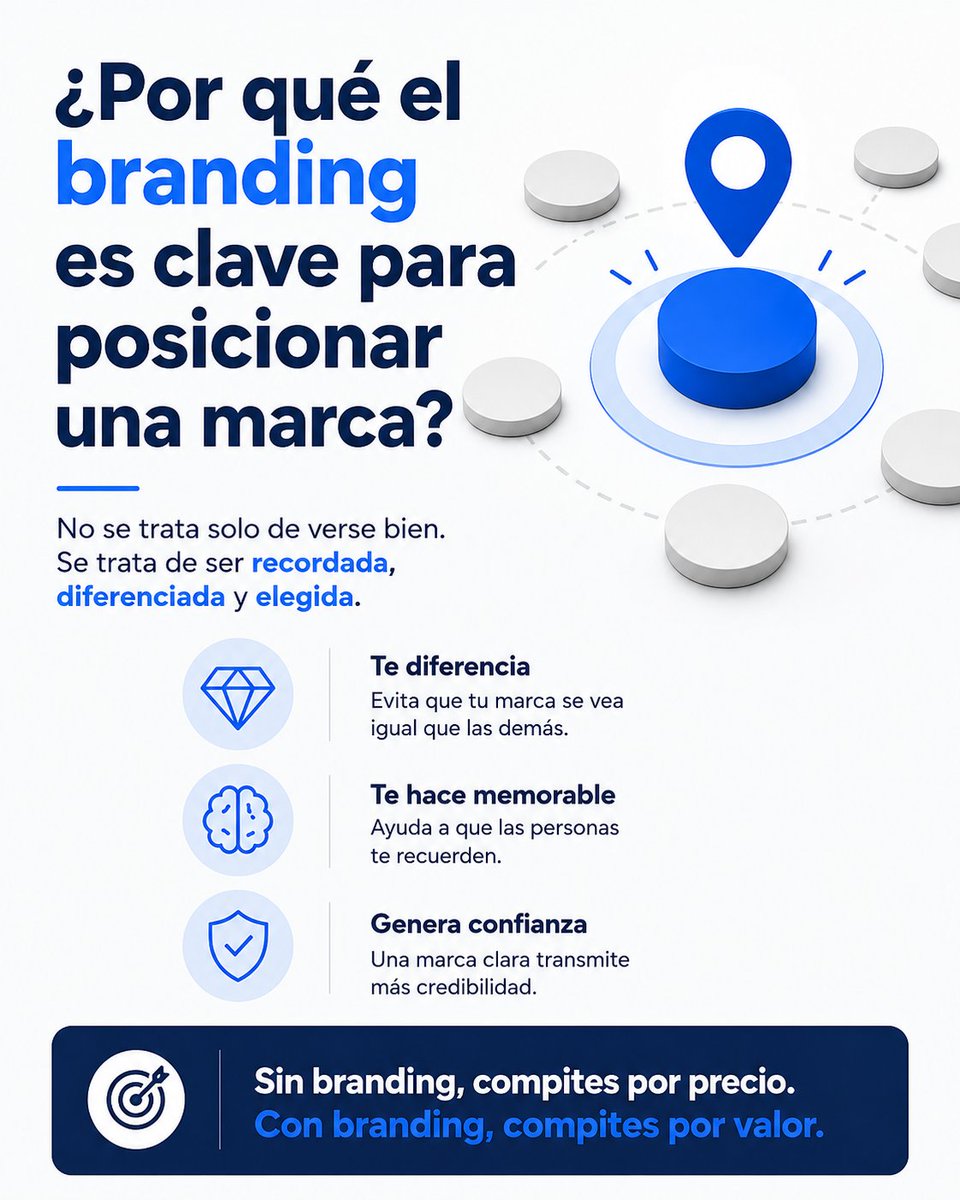 edison_gts's tweet photo. Una marca puede tener un buen producto y aun así pasar desapercibida.

El branding ordena lo que comunica, define cómo quiere ser percibida y facilita que ya la reconozcan frente a otras opciones.

Sin una dirección clara, el marketing atrae atención, pero no construye posición. https://t.co/2kpVdT5VwD