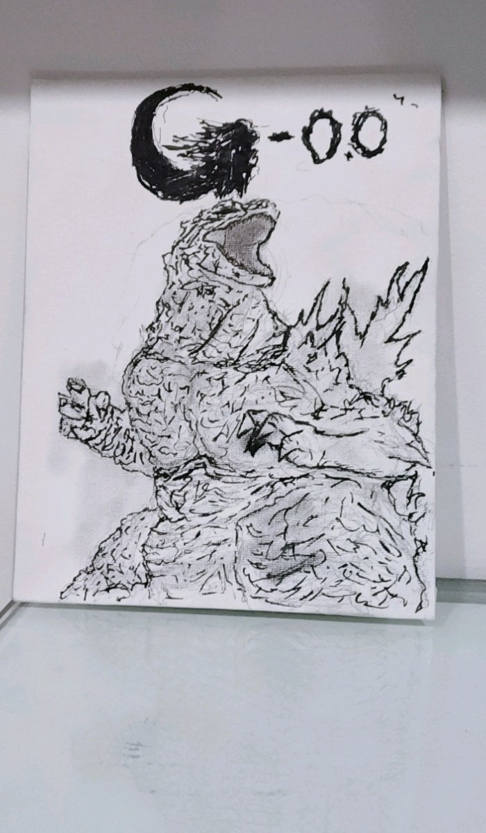 cyn_solverdrone's tweet photo. Otro dibujo :b 
Another drawing I make #Godzilla #art #Poster #minuszero https://t.co/5pUmj3tYCx