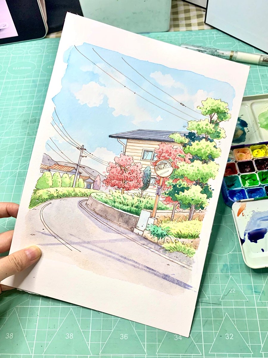 PreciousNohst's tweet photo. Looking for a new hobby that’s both fun and calming Try watercolor sketching – you don’t need fancy tools, just a few brushes, paper, and your favorite views! Start small today, your creative side will thank you. https://t.co/O9mx1ctknL