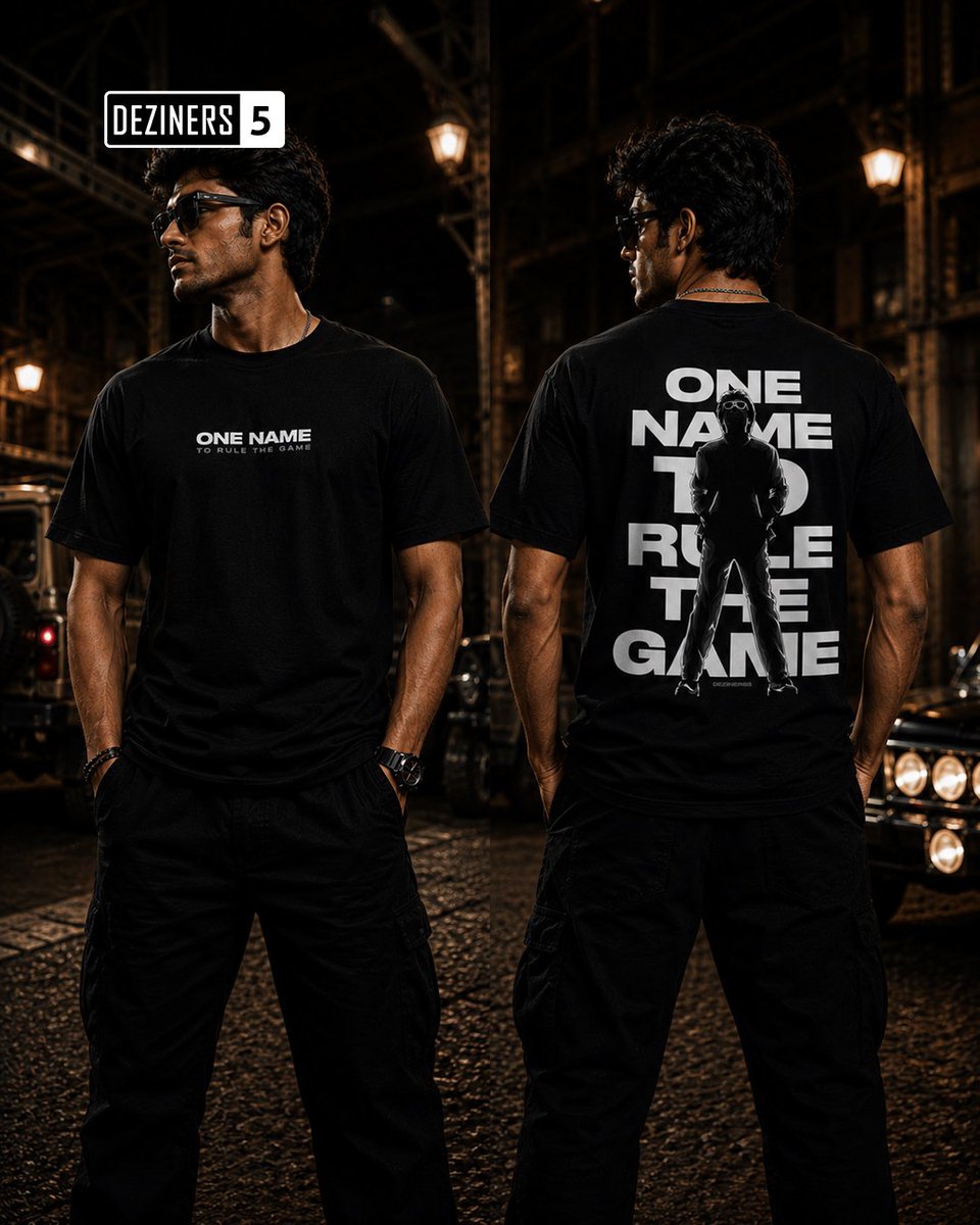 Deziners5's tweet photo. ONE NAME.
That's all it takes. ⚡

SHOP NOW:
https://t.co/qaLtAuPq45

#Superstar #Rajinikanth #Deziners5 #Thalaivar https://t.co/NhNZ04gC7F