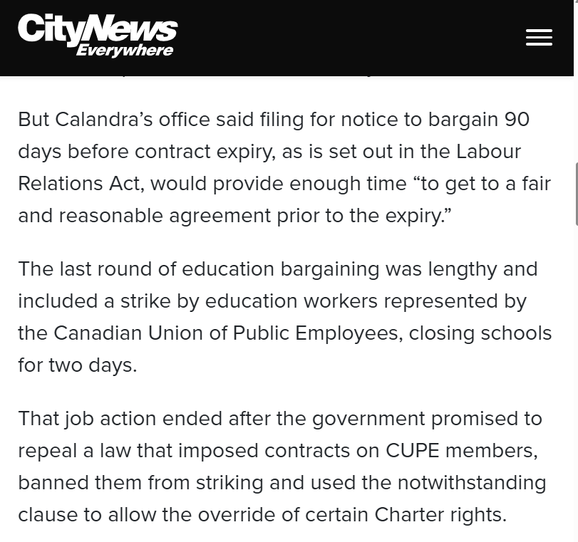 jillpromoli's tweet photo. This is a great time to remember that all the education unions asked to begin bargaining on March 2nd, with the explicit intent of avoiding labour disruption in the school year.

The Education Minister refused. If there's disruption, it falls on the government.

#onted #onpoli https://t.co/5P4gV5vn21