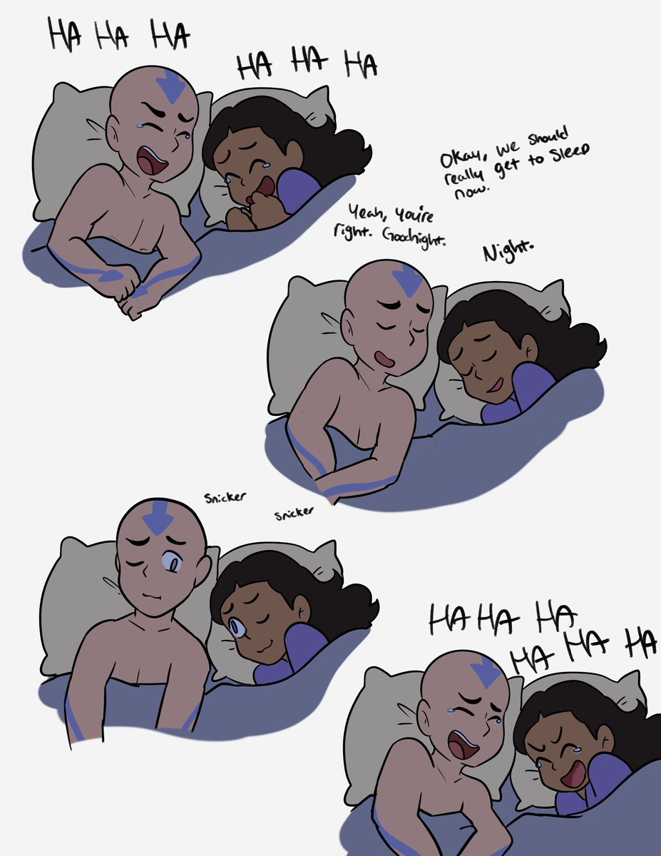 caroliner_draws's tweet photo. This is rushed but I had to get it out of my head. I feel like this is a nightly occurrence for them #Kataang #atla https://t.co/dNw3tcYhUc