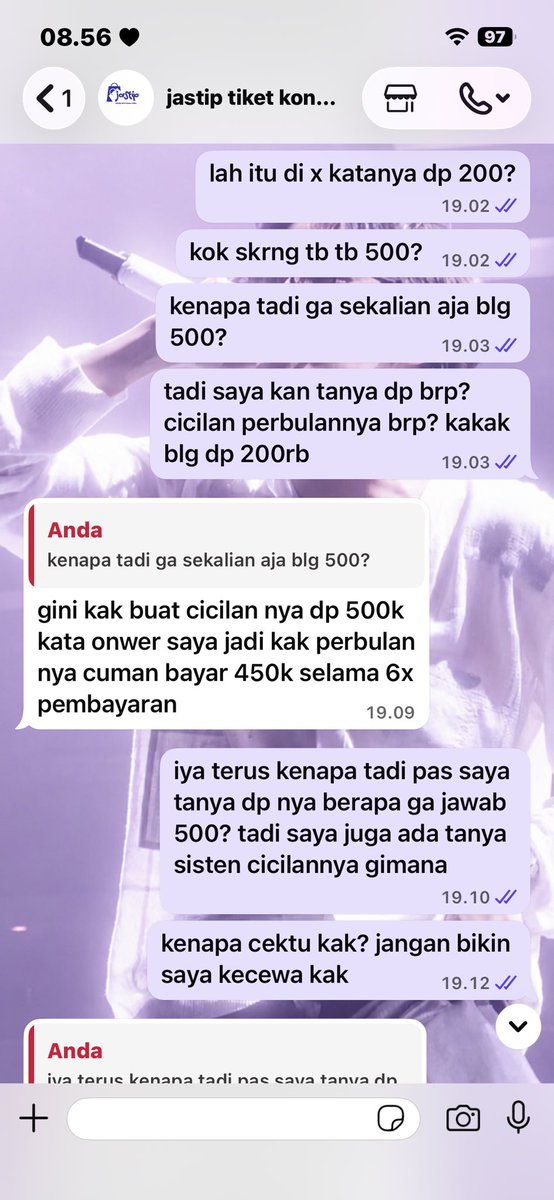 jb_suns's tweet photo. KALIAN BISA LIAT ISI CHATTANNYA, DIA BERUSAHA BUAT NGULUR2 WAKTU DAN MAKSA BUAT TF 300rb LAGI

disini pure bukan salah tmn aku yang rekomendasiin akun ini, tp ini juga ada salah dari aku karna ga cek2 lagi, aku yg ngeyakinin diri aku sendiri buat tf ke dia, so ini bkn salah tmnku https://t.co/rcoL6JTRkN