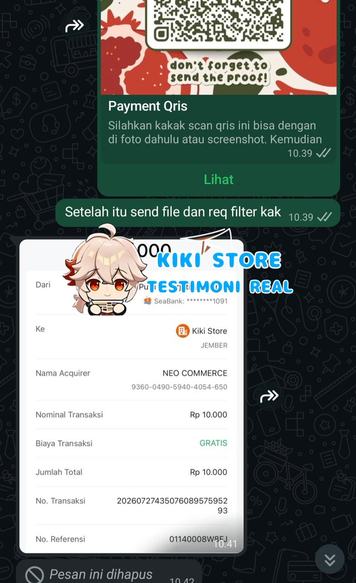 kikistore_'s tweet photo. Haloo semua, butuh cek turnitin/plagiasi no repository bisa satset sampai malam langsung aja kesini yaa

#zonauang https://t.co/eWBJ63Iex5