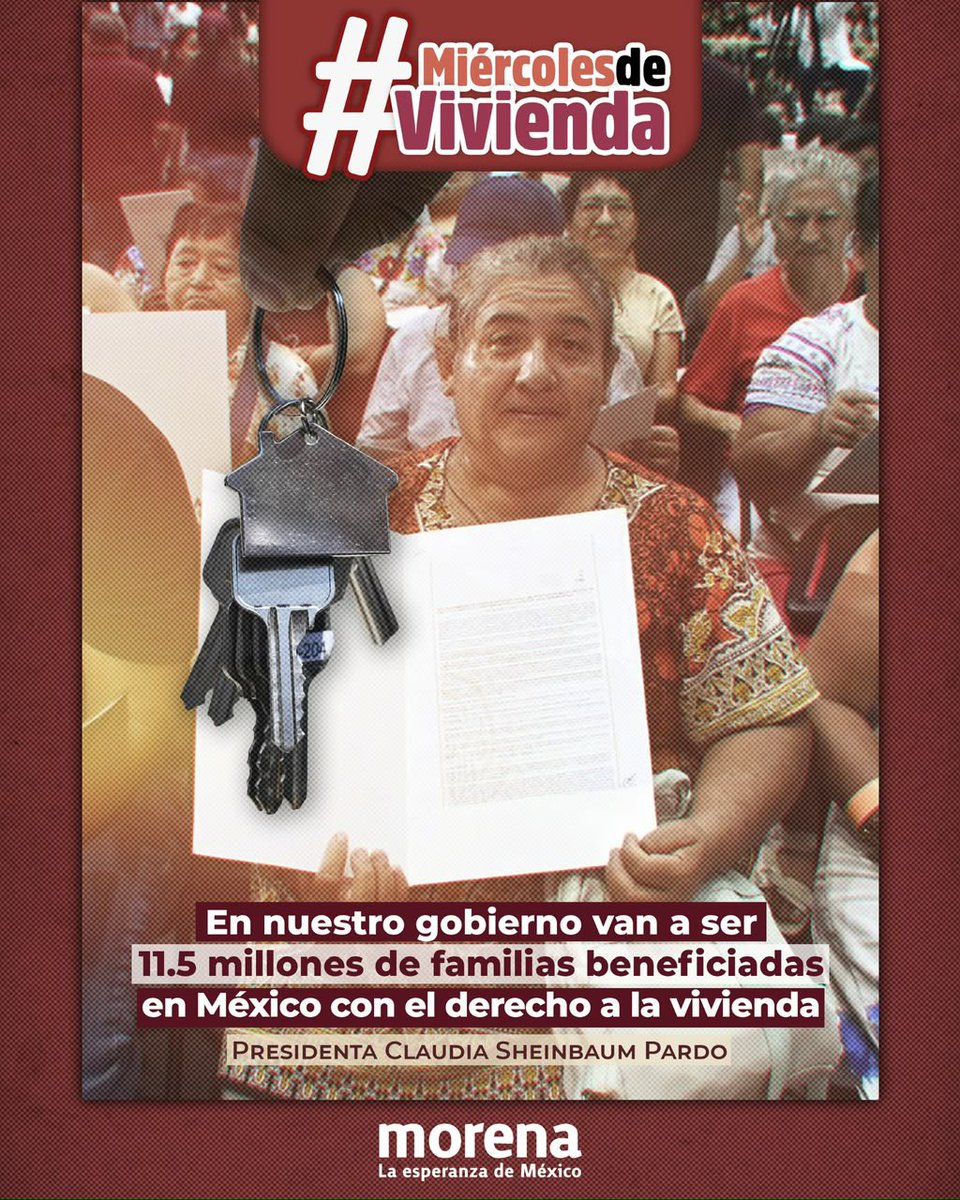 adanmacielsosa's tweet photo. 👨‍👩‍👧‍👦 El programa prioriza a quienes ganan hasta dos salarios mínimos, familias en situación de vulnerabilidad y comunidades indígenas, colocando a las personas en el centro de la política habitacional. #MiércolesDeVivienda https://t.co/XnDLGHV8sm