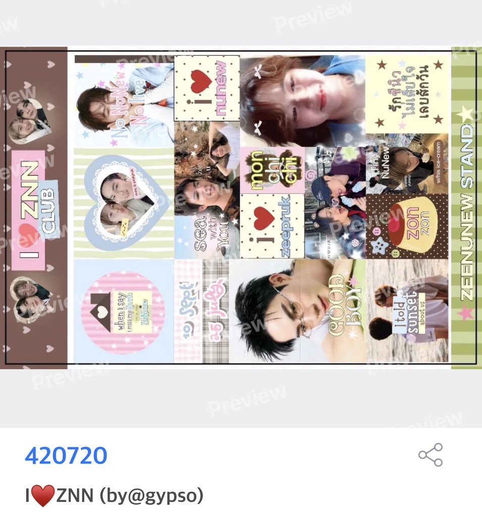 lovesgypsophila's tweet photo. ᚐ ֯ ♡⃘  🏹 𓈒pls kindly retweet 🥂
— Give Away “ I♥️ZNN sticker “

🧸 Code : 420720
🏠 ตู้กดสติกเกอร์  @ Moshi Moshi

/ personal use only naka ;) 
꩜ 🎀 

꒰#ZeeNuNew ꒱ https://t.co/iypq9AvfCJ