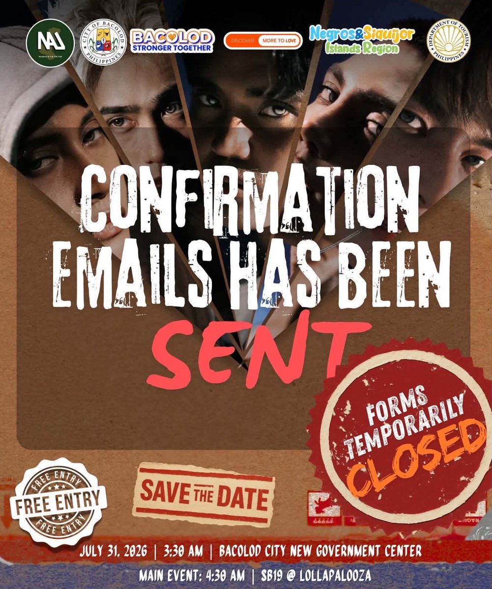 NegrosATIN's tweet photo. Uy Aโtin!!
Grabe ka overwhelming sng inyu support sa SB19 ๐ญ
Tungod da, nag exceed ta sa expected na attendees sng aton Lollapalooza Watch Party sa BCGC!
We will be TEMPORARILY closing the registration form for the meantime while validating ang confirmed attendees ha. https://t.co/iAQOuYoOKP