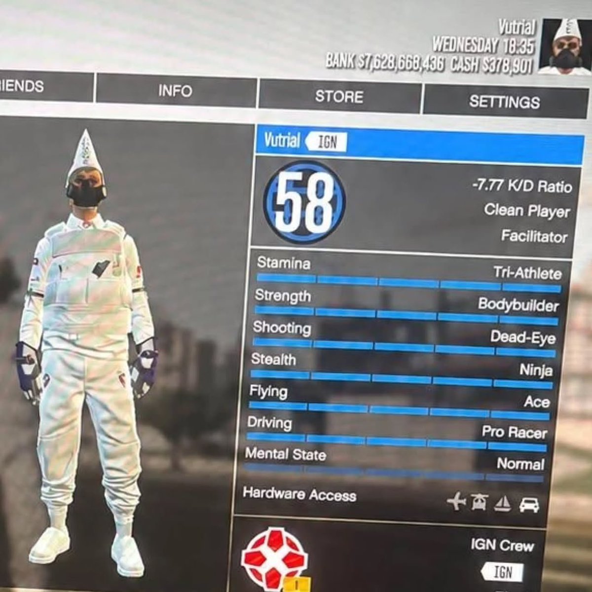 Modded_servic's tweet photo. Male account
PS4 ACC
Fast run
Lvl 58
7.6 bill
Sw outfits
Verify outfits
Save dunce hat
Negative kd
Frozen kd
Halloween face paints
Region:
Bin:
C/O:
INBOX ME FOR PRICE AND INFO IF INTERESTED โ
#PS5 #PS4 #XBOX #GTA #GTAMODDED #GTAACCOUNTS #PC https://t.co/eCHHNAIiTS