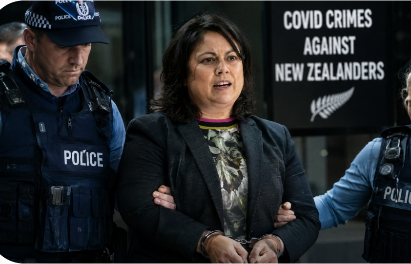 nzpoliticsgroup's tweet photo. Alert: ARREST Dr Ayesha Verrall❓🚨🚨🚨

I'm of the opinion that Dr Ayesha Verrall should be arrested for COVID crimes against New Zealanders while she was Labour’s Minister of Health. https://t.co/AGjWFMUxkM