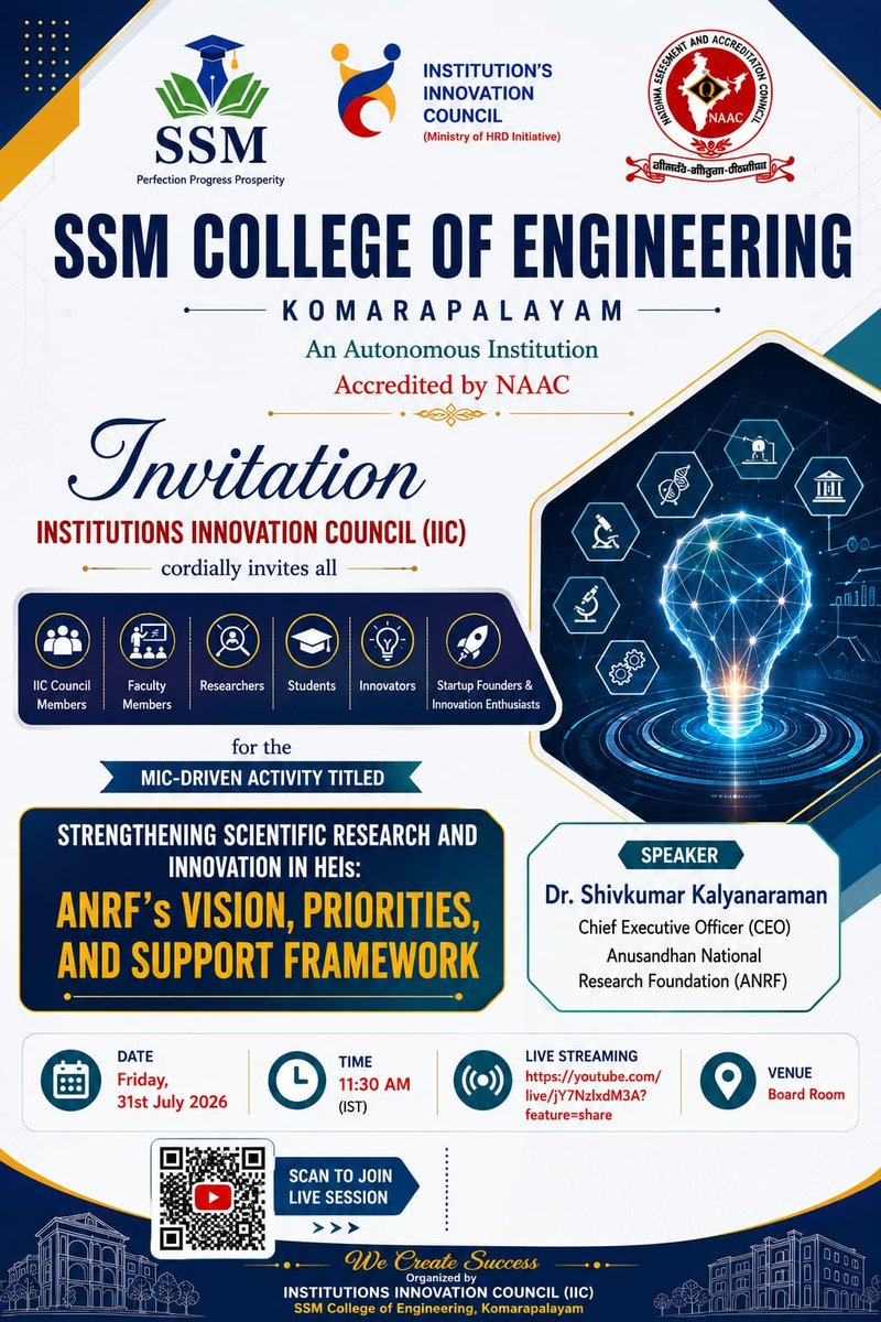 EducationalSsm's tweet photo. #SSMCE #IIC #Innovation #ANRF #researchanddevelopment #SSMIIC #InnovationInIndia #anrfrance #StudentInnovators #ResearchTalk #ANRFIndia https://t.co/PGWSuGLYYP