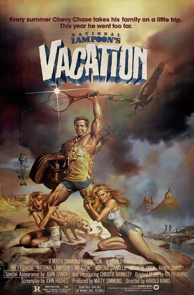 FilmNewsNos's tweet photo. 🎬MOVIE HISTORY: 43 years ago today, July 29, 1983, the movie ‘National Lampoon’s Vacation’ opened in theaters!
#ChevyChase #BeverlyDAngelo #ImogeneCoca #AnthonyMichaelHall #DanaBarron #RandyQuaid #MiriamFlynn #ChristieBrinkley #JohnCandy #EugeneLevy #EddieBracken #JaneKrakowski https://t.co/Hyh6o6CKvb