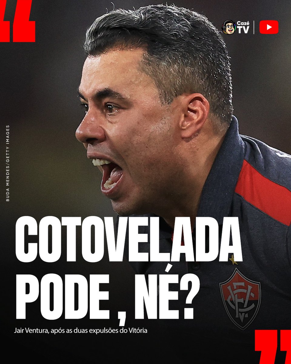 CazeTVOficial's tweet photo. O VITÓRIA TEVE DOIS JOGADORES EXPULSOS EM MENOS DE CINCO MINUTOS E O JAIR VENTURA FICOU NA BRONCA! 😡🤬😡

Momentos antes, Maurício, do Palmeiras, recebeu apenas cartão amarelo após cotovelada no queixo do jogador do Vitória. https://t.co/VH5PpNtiOU
