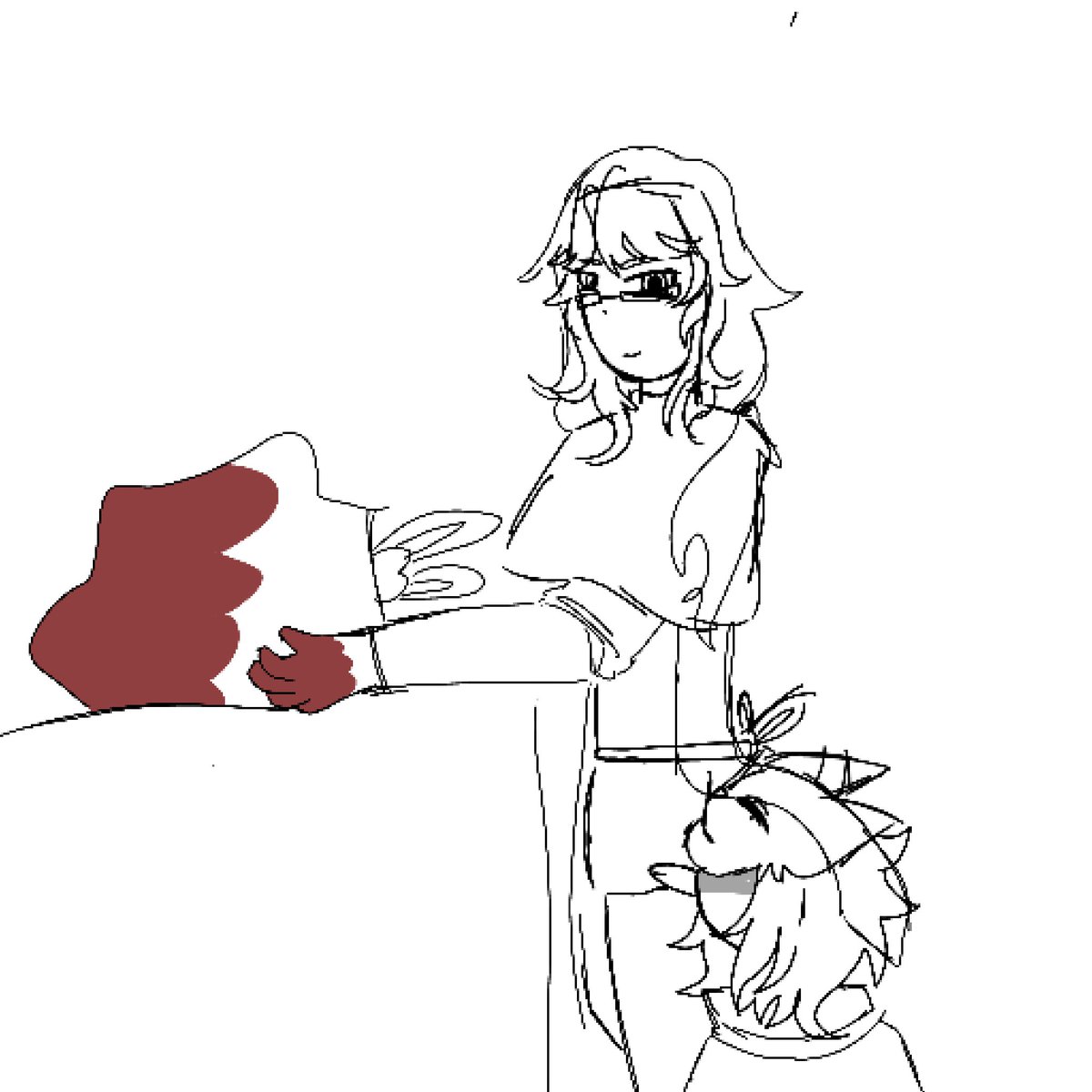applpigeon's tweet photo. @SpiderSpawnist //can't rp good so I drew this to also help portray my oc's feelings.

[[ Verity (not the Minecraft mod) stared at Amarah in complete utter disgust. They stood still, genuinely stunned by the lack of sanitary Amarah used. ]] https://t.co/YsNXZ5eMQu