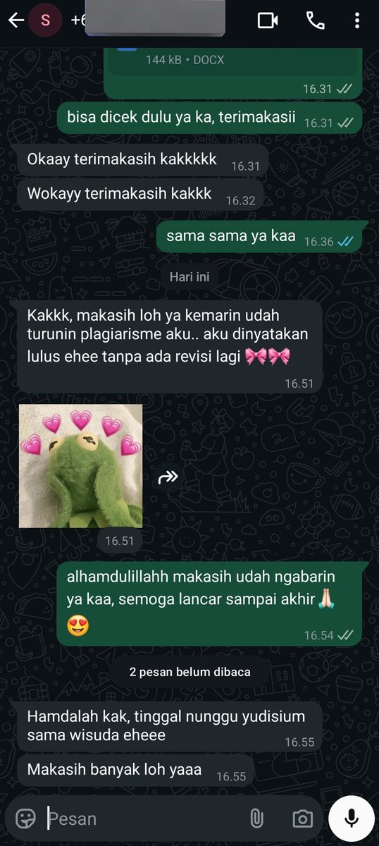 cekdanparafase's tweet photo. Halo guys aku udah open lagi yaa
cek /uji turnitin no repository (10k) dan juga penurunan plagiasi / parafrase mulai dari 2k/% aja, bisa dikeep dulu turnitin aman free request filter. ready cek ai juga mulai dari 6k per file open sampe malem, testi testi di profil yups🤩🫶 https://t.co/VtjzZVo4Rd