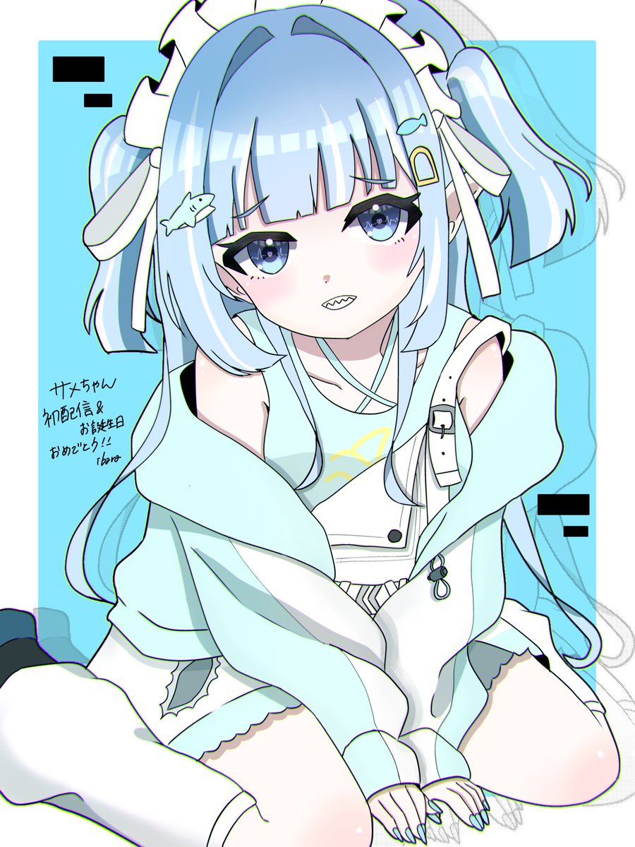 shirokami_same's tweet photo. #がぶっと画廊

棘ちゃんに初配信&amp;誕生日🎂お祝い㊗️のFAいただいてました♡ｷｬﾜｲｲさめちゃんありがとう!!!🥰
棘ちゃんの初配信は8/4(火)からだよ♡

がぶっと画廊はリスナーさんがFAタグあるとうれしいな、って考えてくれたので、さめちゃんへラブコールする時に使ってね🌟🦈 https://t.co/zVMqT50yHw