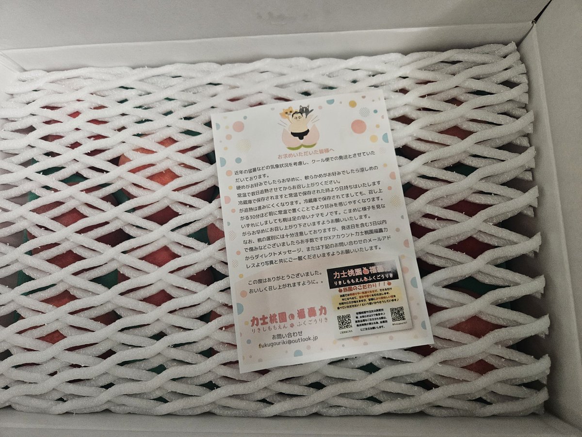 sahoooo0429's tweet photo. 我が家に桃が来た！
楽しみに待っていた桃

はー硬めの桃美味しい
追熟してないのに美味しい
ここの桃農家さんの桃食べてからスーパーで桃買えない
毎年の楽しみである

#力士桃園福轟力 https://t.co/fiPX4X9etH