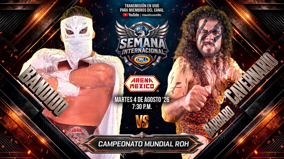 luchablog's tweet photo. also on the same 08/04 show
Bandido vs Barbaro Cavernario [ROH WORLD]
Kevin Knight vs Titan [AEW TNT]
Kyle Fletcher vs Mascara Dorada https://t.co/iWcI3msiot