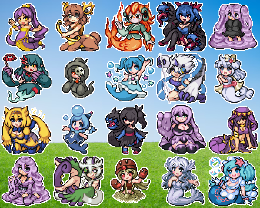 MoemonProject's tweet photo. @cerisbeech We've sure got monster girls! https://t.co/vjrmkgsUqi