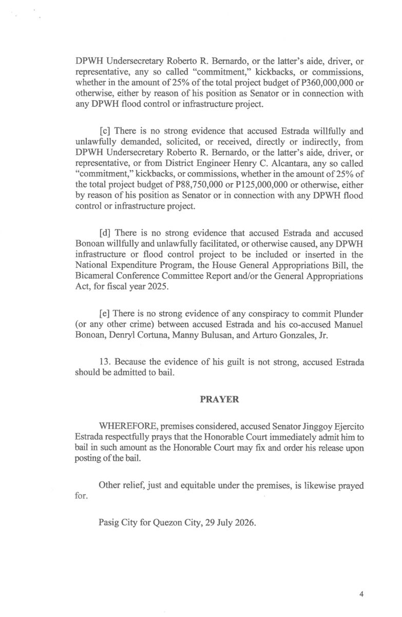 citizens_budget's tweet photo. ESTRADA SEEKS BAIL IN P573M PLUNDER CASE
Naghain si Sen. Jinggoy Estrada ng petition for bail sa Sandiganbayan Fifth Division kaugnay ng kinahaharap niyang P573 milyong plunder case na may kaugnayan sa umano'y flood control anomaly.
#CGPB #CGPB26 #PeoplesBudget2026 https://t.co/ulFD5JmeBk