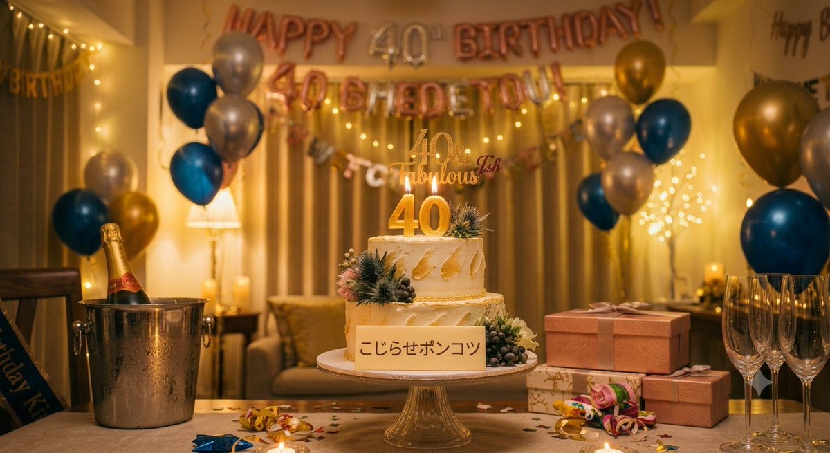 PKT_PONKOTSU's tweet photo. 【実績解除】
本日2026年7月30日は我の生誕日よ🍀
風船飛ばなかったけどw
四十路おじも押して参る‼️
AIにお願いしたら パリピの誕生会みたいな画像になった🤘😎🌟
皆さん、これからもよろしく👍 ̖́- https://t.co/VB3s0QTd2d