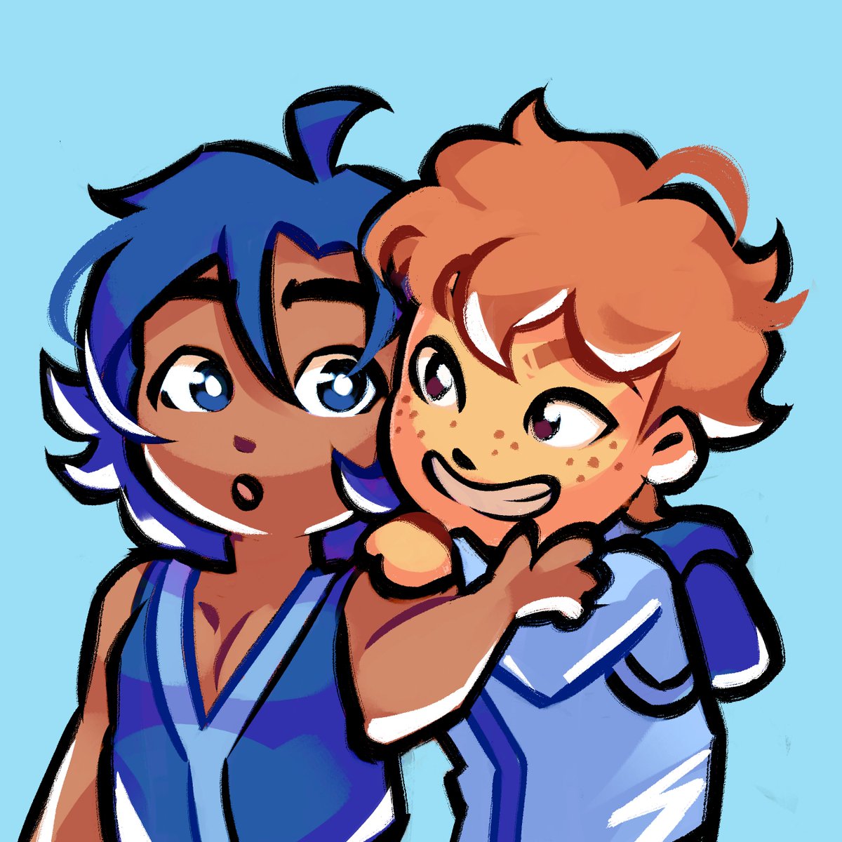 _kikikek_'s tweet photo. chibi pfp request of that one scene in the ice chapter :3 #bruiseshipping #ninjago https://t.co/hlIxIsR6F6