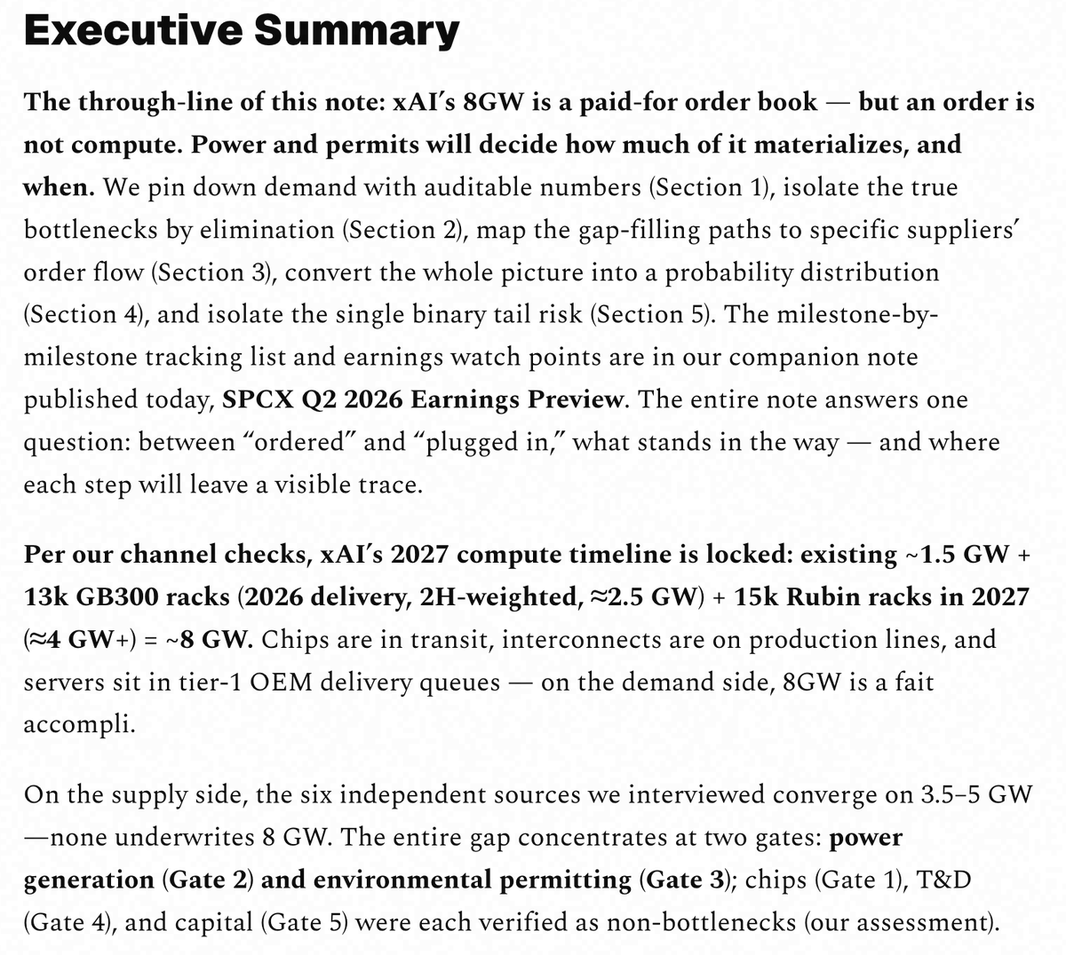 jukan05's tweet photo. I don’t understand why this FundaAI report hasn’t received more attention. SpaceX plans to build 4 GW of compute capacity using Rubin racks next year.

$NVDA $SPCX https://t.co/M2DeFWmYnm